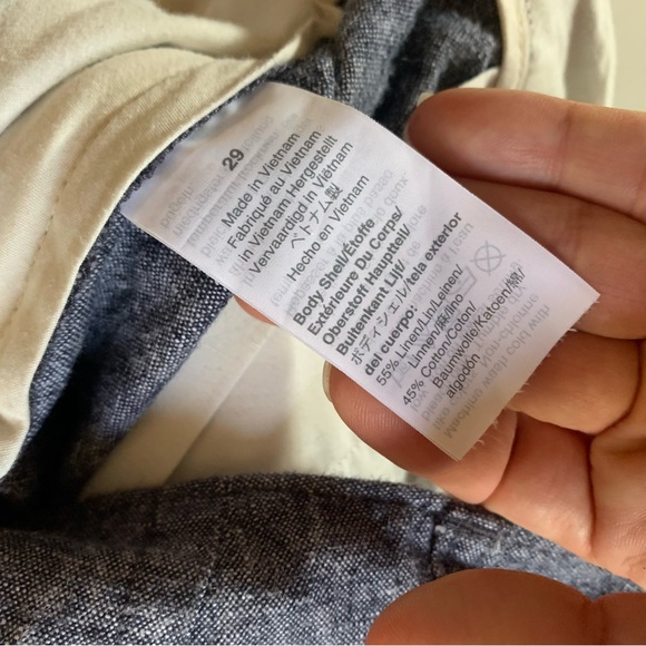 J. CREW | Linen 9" Shorts blue gray - Picture 5 of 6